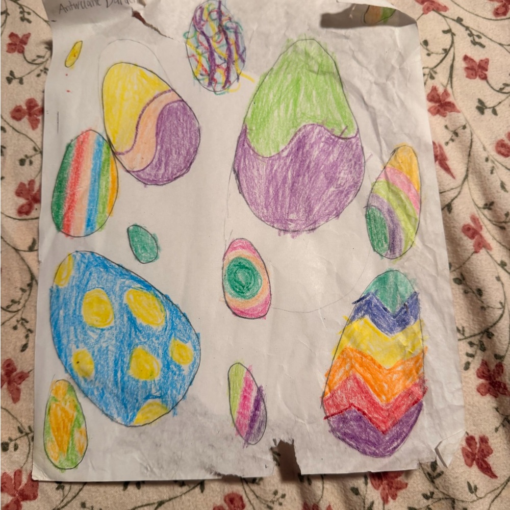 Colorful Easter Egg Drawing